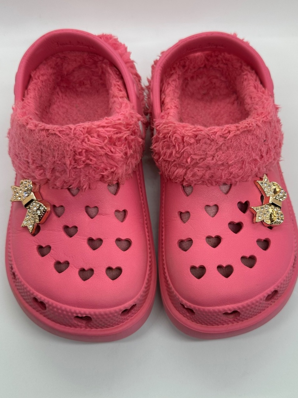 First Steps Pink Clogs with Gold Ribbon – Toddler Size 11 - Picture 6 of 7